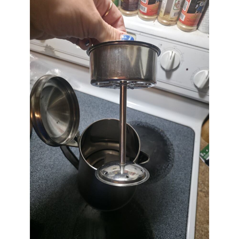 Vtg Style Aluminum Stovetop Coffee Percolator Pot 9 Cup Camp Cowboy Coffee Maker - Picture 6 of 7